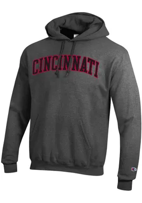 Champion Cincinnati Bearcats Mens Charcoal Arch Long Sleeve Hoodie