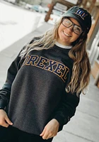 Champion Drexel Dragons Mens Charcoal Arch Long Sleeve Crew Sweatshirt