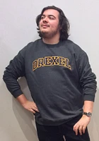 Champion Drexel Dragons Mens Charcoal Arch Long Sleeve Crew Sweatshirt