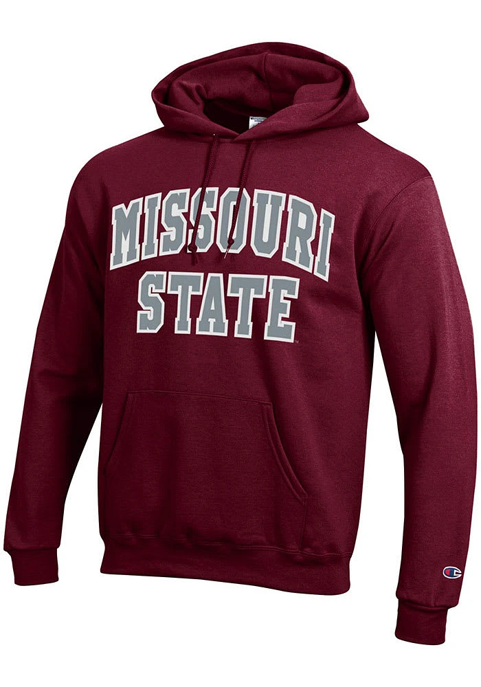 Champion Missouri State Bears Mens Maroon Arch Long Sleeve Hoodie