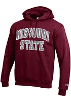 Champion Missouri State Bears Mens Maroon Arch Long Sleeve Hoodie