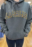 Champion La Salle Explorers Mens Charcoal Arch Long Sleeve Hoodie