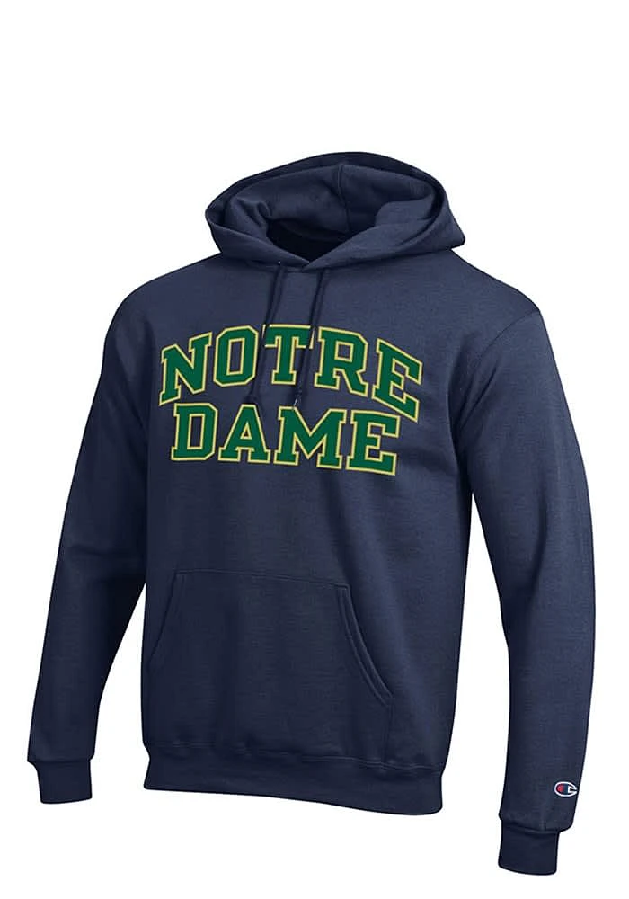 Champion Notre Dame Fighting Irish Mens Navy Blue Arch Long Sleeve Hoodie