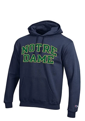 Champion Notre Dame Fighting Irish Mens Navy Blue Arch Long Sleeve Hoodie