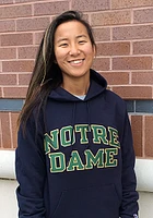 Champion Notre Dame Fighting Irish Mens Navy Blue Arch Long Sleeve Hoodie