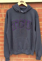 Champion TCU Horned Frogs Mens Charcoal Arch Long Sleeve Hoodie