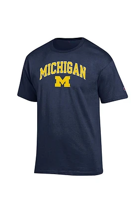 Champion Michigan Wolverines Arch Mascot Design Short Sleeve T Shirt