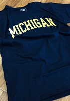 Champion Michigan Wolverines Blue Arch Short Sleeve T Shirt
