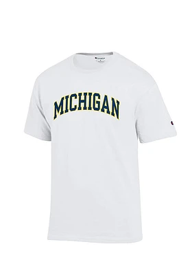 Champion Michigan Wolverines White Arch Short Sleeve T Shirt