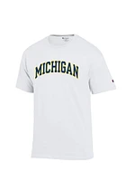 Champion Michigan Wolverines White Arch Short Sleeve T Shirt
