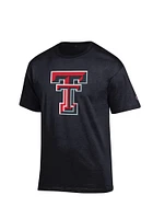Champion Texas Tech Red Raiders Black Big Logo Short Sleeve T Shirt