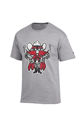 Champion Texas Tech Red Raiders Grey Arch Short Sleeve T Shirt