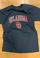 Champion Oklahoma Sooners Charcoal Arch Mascot Short Sleeve T Shirt
