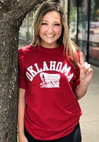 Champion Oklahoma Sooners Crimson Big Logo Version Short Sleeve T Shirt