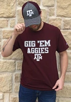 Champion Texas A&M Aggies Maroon Slogan Short Sleeve T Shirt