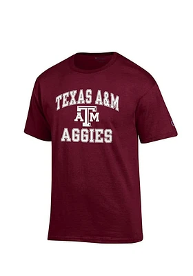 Champion Texas A&M Aggies Maroon Wordmark Number 1 Short Sleeve T Shirt