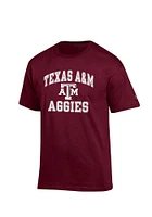 Champion Texas A&M Aggies Maroon Wordmark Number 1 Short Sleeve T Shirt