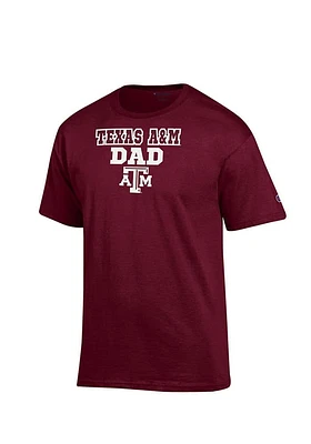 Champion Texas A&M Aggies Maroon Fathers Day Short Sleeve T Shirt