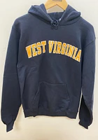 Champion West Virginia Mountaineers Mens Navy Blue Twill Long Sleeve Hoodie