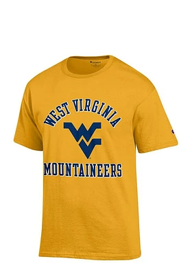 Champion West Virginia Mountaineers Gold Number One Short Sleeve T Shirt