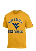 Champion West Virginia Mountaineers Gold Number One Short Sleeve T Shirt