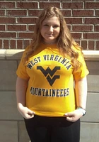 Champion West Virginia Mountaineers Gold Number One Short Sleeve T Shirt