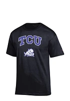 Champion TCU Horned Frogs Black Arch Mascot Short Sleeve T Shirt