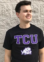 Champion TCU Horned Frogs Black Arch Mascot Short Sleeve T Shirt