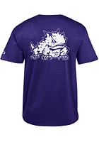 TCU Horned Frogs Purple Rally Loud Short Sleeve T Shirt