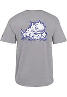Champion TCU Horned Frogs Grey Arch Rally Loud Short Sleeve T Shirt