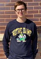 Champion Notre Dame Fighting Irish Navy Blue Name and Logo Long Sleeve T Shirt