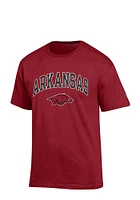 Champion Arkansas Razorbacks Cardinal Arch Mascot Short Sleeve T Shirt