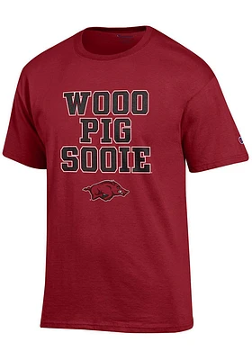 Champion Arkansas Razorbacks Cardinal Slogan Short Sleeve T Shirt