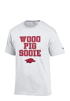 Champion Arkansas Razorbacks White Slogan Short Sleeve T Shirt