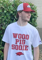 Champion Arkansas Razorbacks White Slogan Short Sleeve T Shirt
