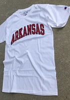 Champion Arkansas Razorbacks White Plain Arch Short Sleeve T Shirt