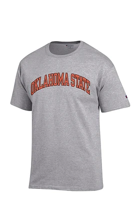 Champion Oklahoma State Cowboys Grey Plain Arch Short Sleeve T Shirt