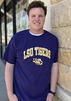 Champion LSU Tigers Purple Arch Mascot Short Sleeve T Shirt