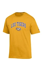Champion LSU Tigers Gold Arch Mascot Short Sleeve T Shirt