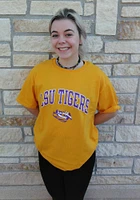 Champion LSU Tigers Gold Arch Mascot Short Sleeve T Shirt