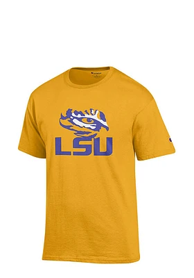 Champion LSU Tigers Gold Big Logo Short Sleeve T Shirt