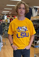 Champion LSU Tigers Gold Big Logo Short Sleeve T Shirt