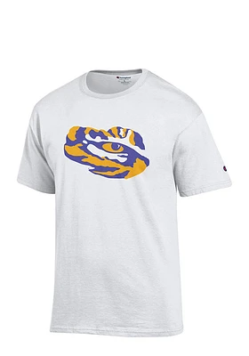 Champion LSU Tigers White Big Logo Short Sleeve T Shirt