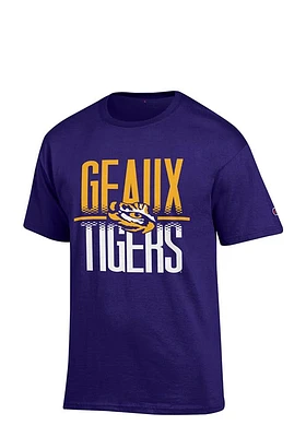 Champion LSU Tigers Purple Slogan Short Sleeve T Shirt