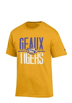 Champion LSU Tigers Gold Slogan Short Sleeve T Shirt