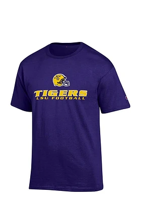 Champion LSU Tigers Purple Football Short Sleeve T Shirt