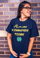 Champion Notre Dame Fighting Irish Navy Blue Slogan Short Sleeve T Shirt