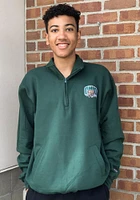 Champion Ohio Bobcats Mens Green Fleece Long Sleeve Qtr Zip Pullover