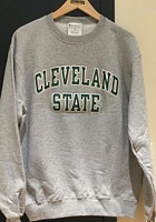 Champion Cleveland State Vikings Mens Grey Fleece Long Sleeve Crew Sweatshirt