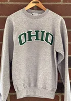 Champion Ohio Bobcats Mens Grey Fleece Long Sleeve Crew Sweatshirt